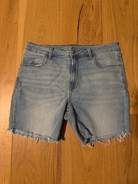 Old Navy Light Blue Frayed Hem Denim Shorts
